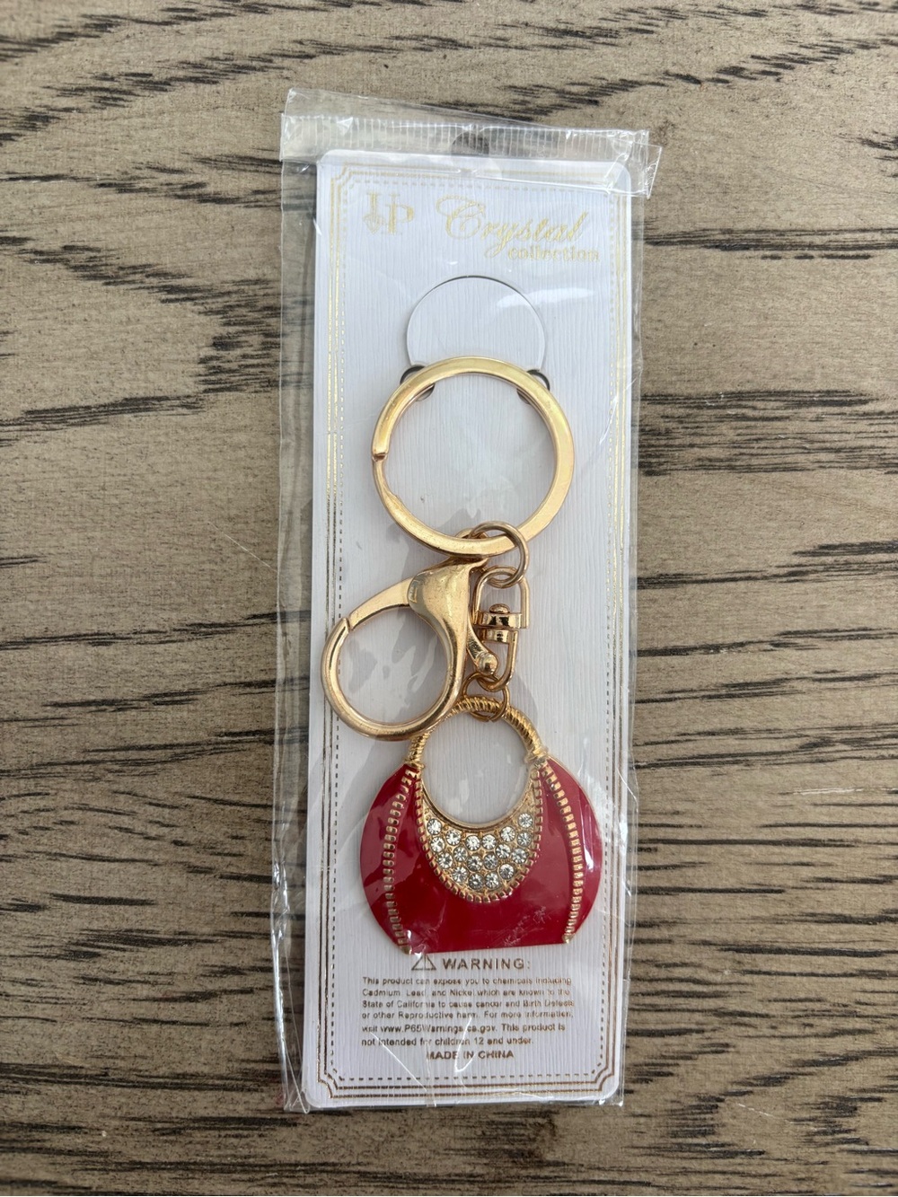 Red Rhinestone Softball Keychain Bag Charm New
